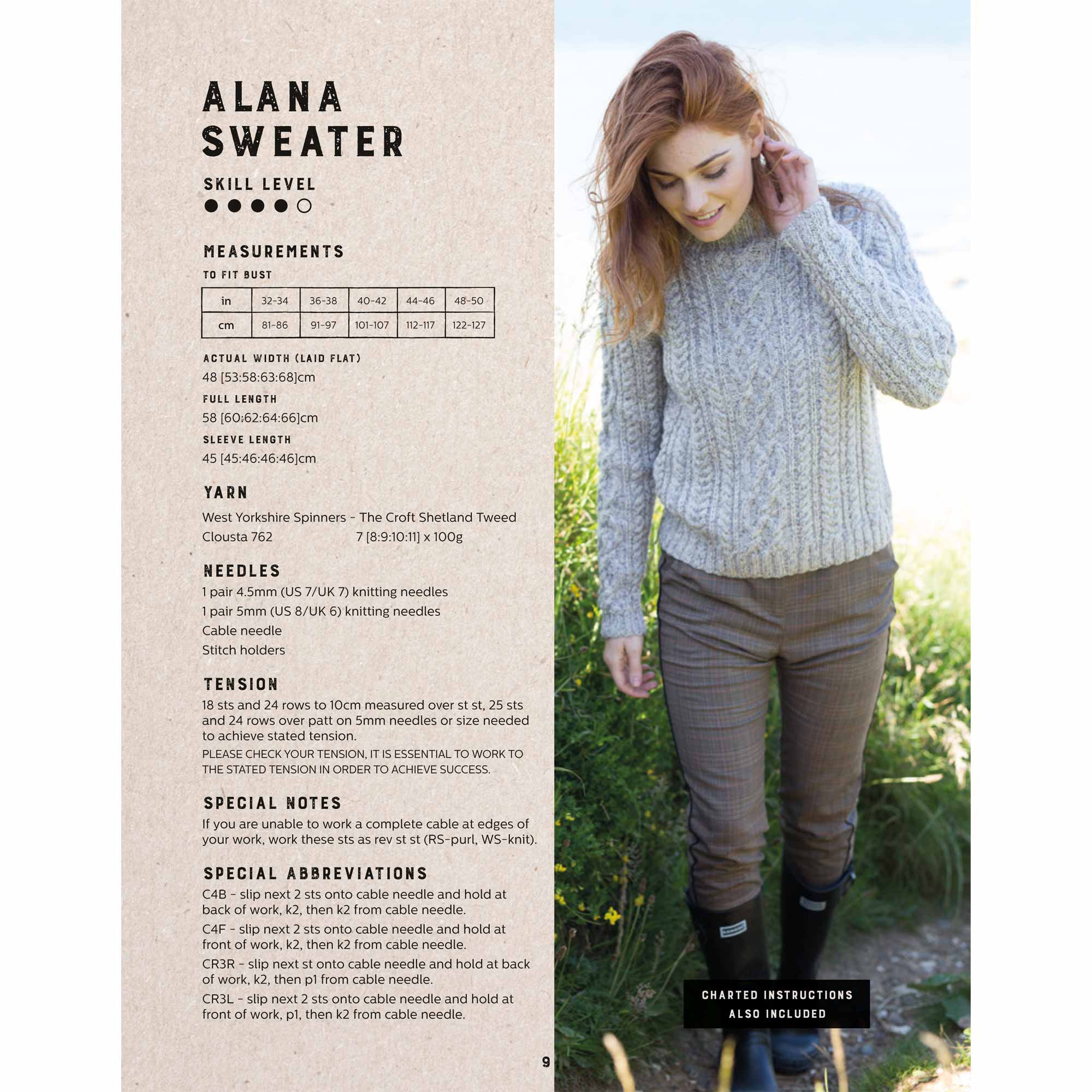 Alana Sweater in West Yorkshire Spinners The Croft Shetland Tweed Aran - Digital Version DPB0053 - Image 2