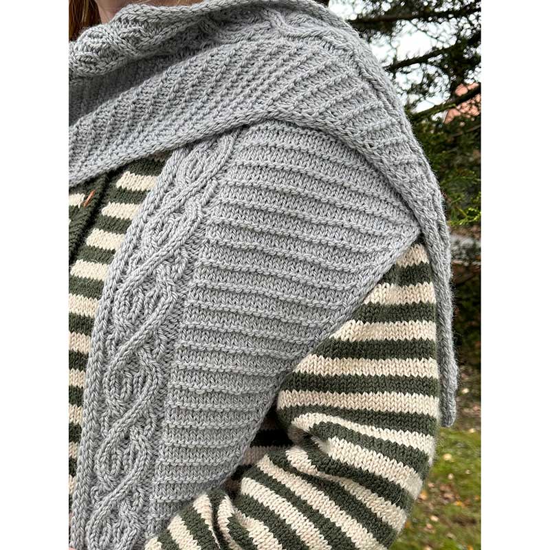 Betwixtmas 2025 Knitted Cabled Shawl - Lerwick in West Yorkshire Spinners The Croft Aran by Sarah Hatton - Image 7