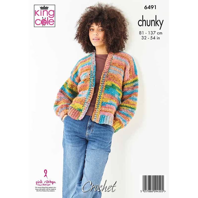 Cardigan and Jumper Crocheted in King Cole Flair Chunky - Digital Version 6491 - Image 3