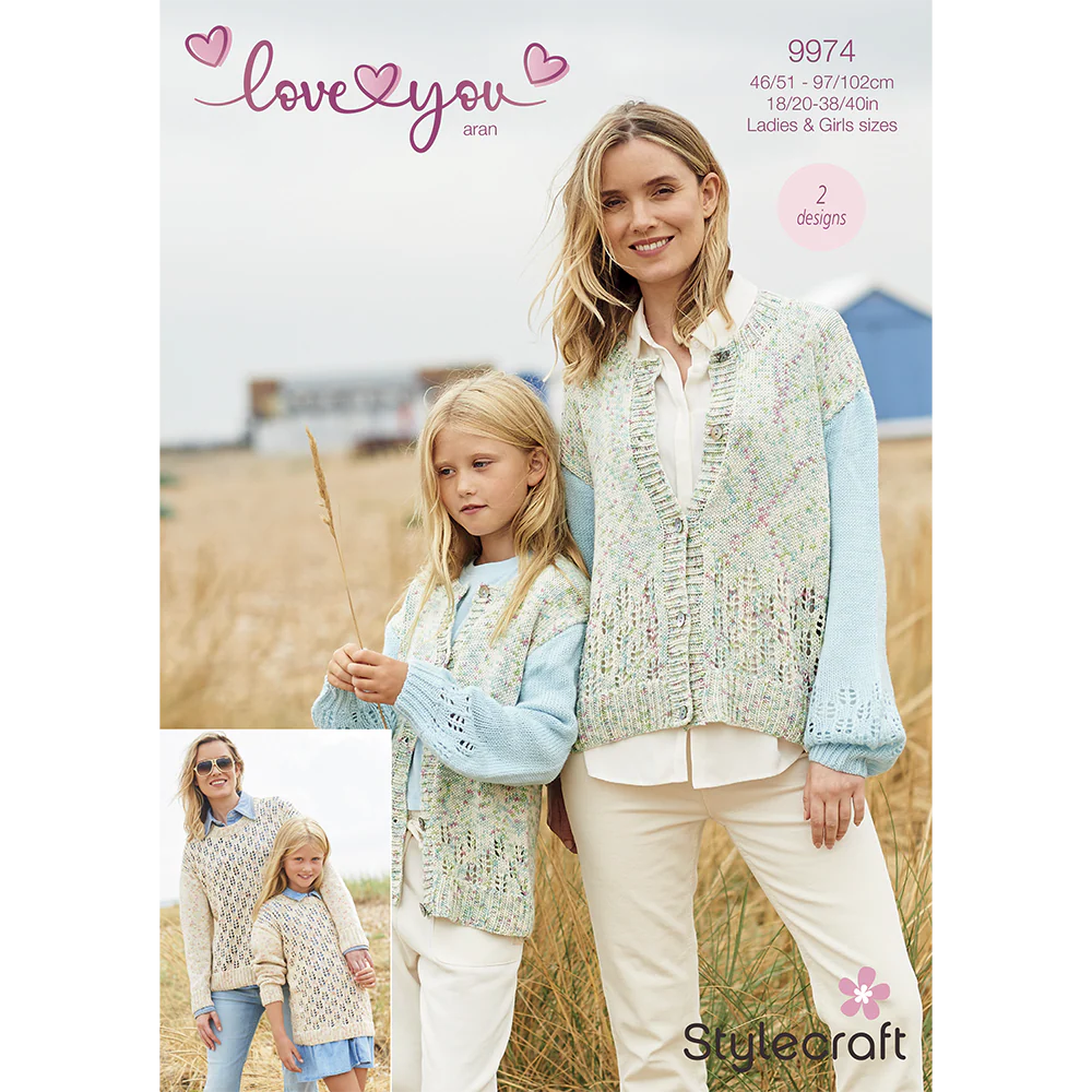 Cardigan and Sweater in Stylecraft Love You Aran - Digital Version 9974
