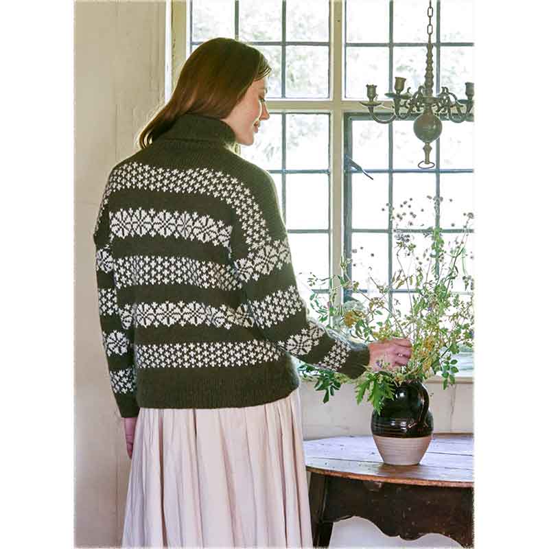 Cassandra Snowflake Jumper in West Yorkshire Spinners Fable Aran - Digital Version DBP0325 - Image 3