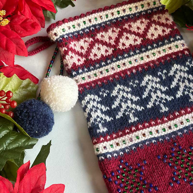 Christmas Wishes Festive Stocking in Rowan Alpaca Soft Dk Colour Pack by Debbie Abrahams - Limited Edition - Image 8