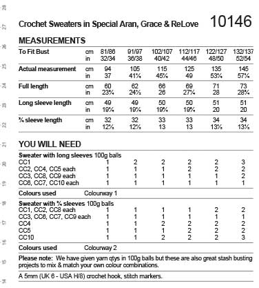 Crochet Sweaters in Stylecraft Special Aran, Grace & ReLove - Digital Version 10146 - Image 2