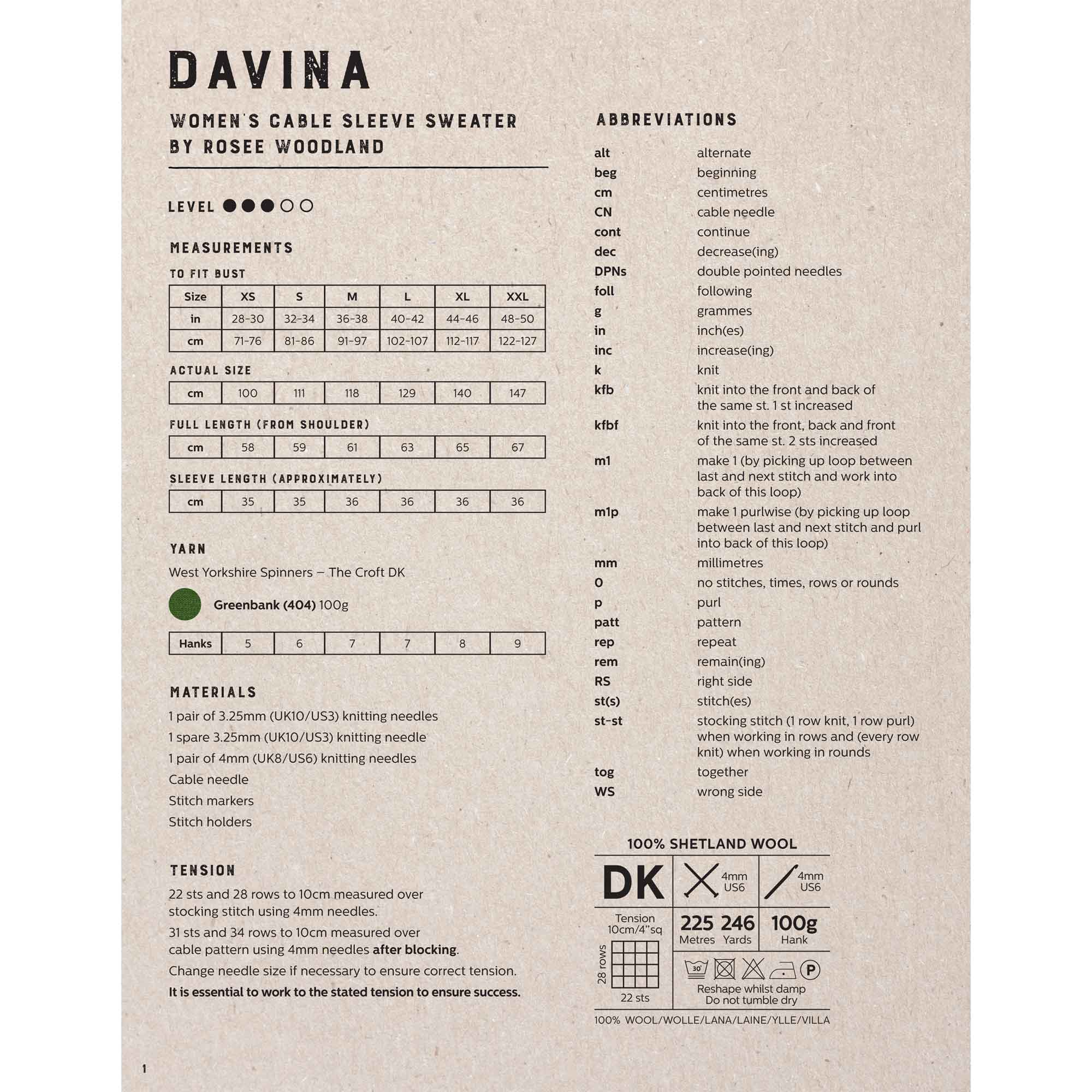 Davina Women's Cabled Sleeve Sweater in West Yorkshire Spinners The Croft Dk - Digital Version DPB0043 - Image 2
