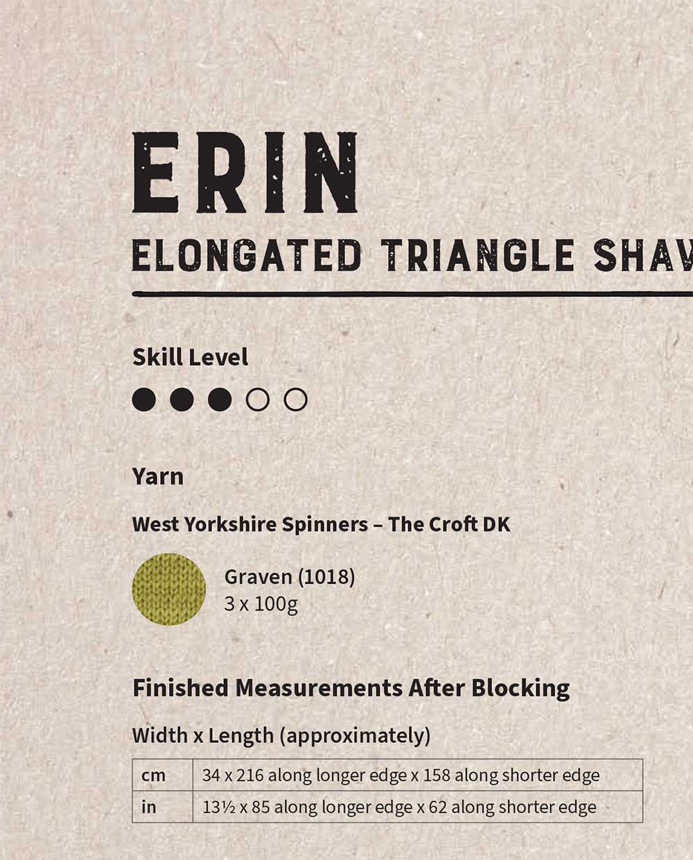 Erin Elongated Triangle Shawl in West Yorkshire Spinners The Croft Aran - Digital Version WYS1000344 - Image 2