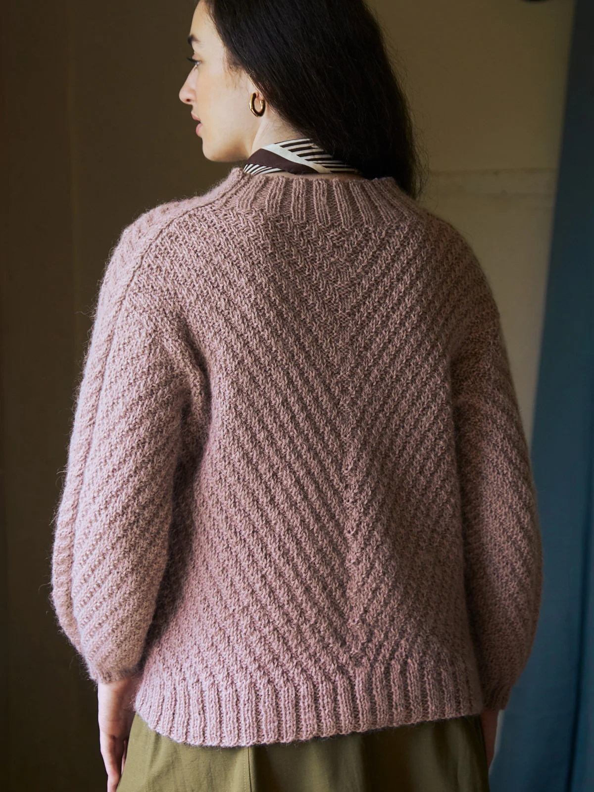 Guinevere Chevron Rib Jumper in West Yorkshire Spinners Fable Aran - Digital Version DBP0319 - Image 3