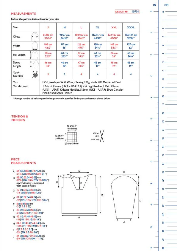 High Tide Sweater in Sirdar Jewelspun Chunky With Wool - Digital Version 10701 - Image 2