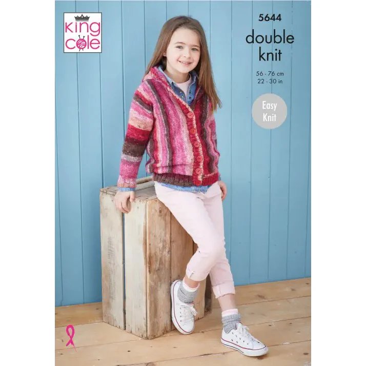 Hoodie and Cardigan Knitted in King Cole Bramble DK