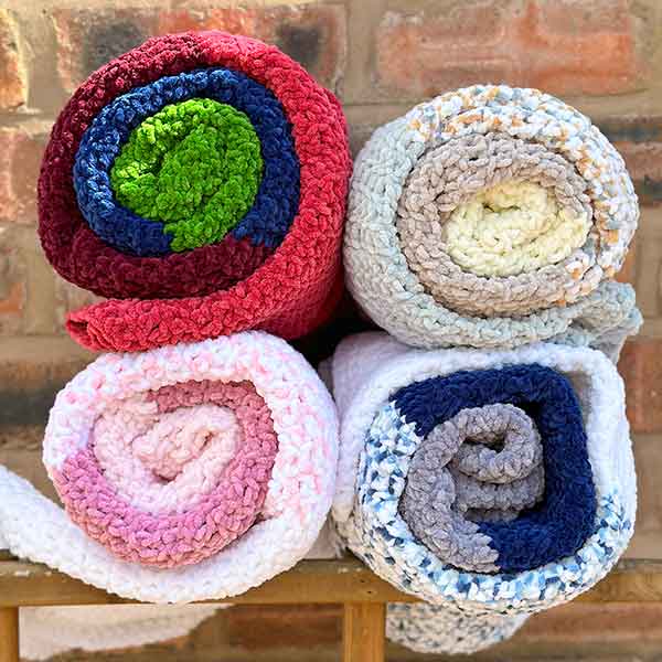 Play School Plush Blanket - Ice Pop in James C Brett Flutterby Chunky by Sara Geraghty - Image 4