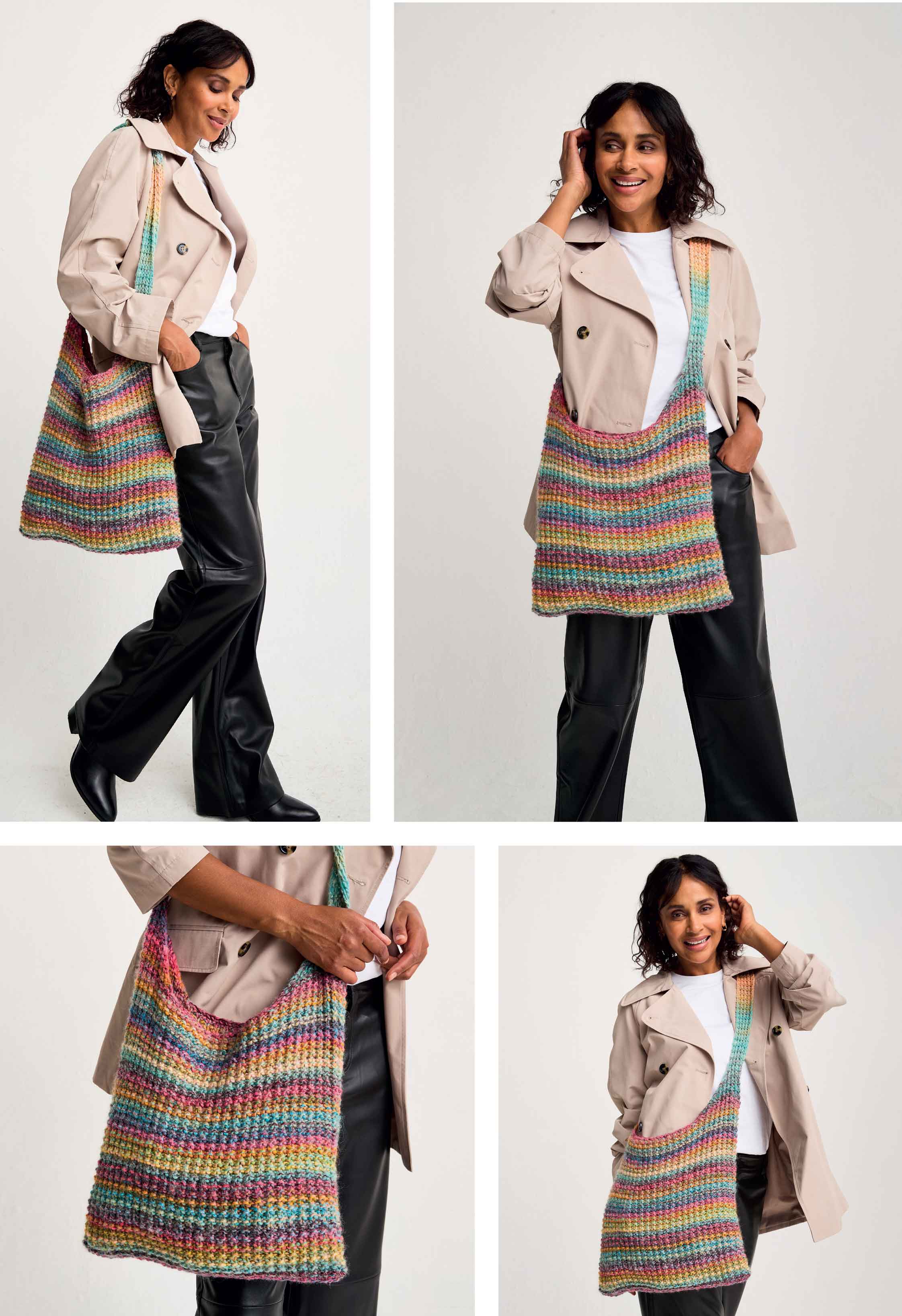 Rippled Mineral Bag in Sirdar Jewelspun Chunky With Wool 10809 - Image 3