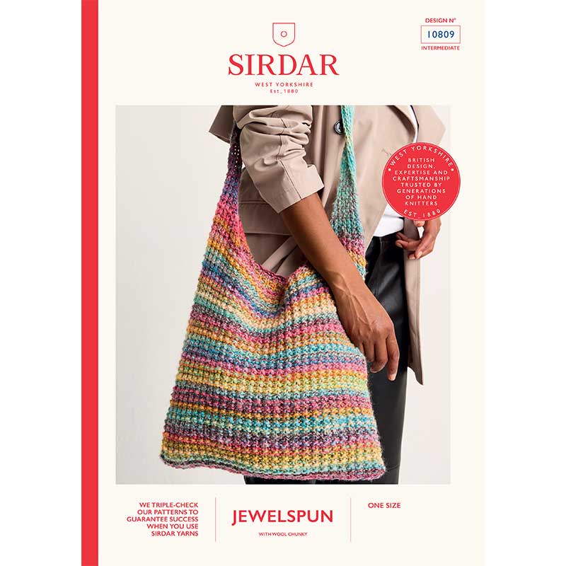 Rippled Mineral Bag in Sirdar Jewelspun Chunky With Wool - Digital Version 10809