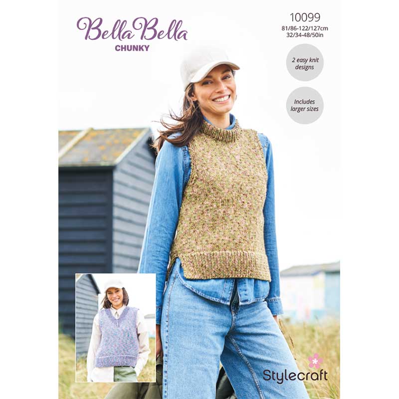 Round & V Neck Tank Tops in Stylecraft Bella Bella Chunky - Digital Version 10099