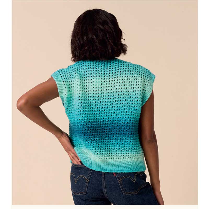 Shade-Shift Circular Tank in Sirdar Jewelspun Ombre Aran - 10922 - Image 3