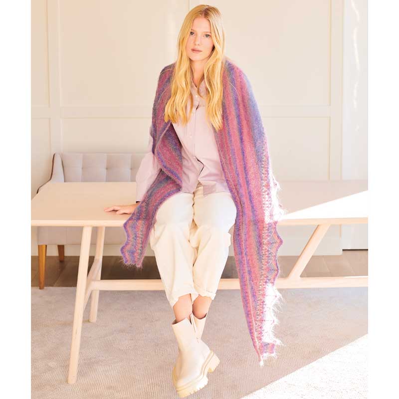 Shawl in Rico Fashion Mohair Rainbows - Digital Version 1297 - Image 3