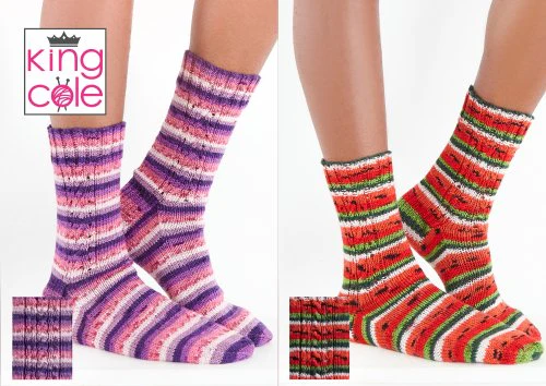 Socks Knitted in King Cole Footsie 4ply - Image 3