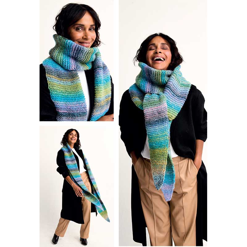 Strata Tie-Style Scarf in Sirdar Jewelspun Chunky With Wool - Digital Version 10807 - Image 3