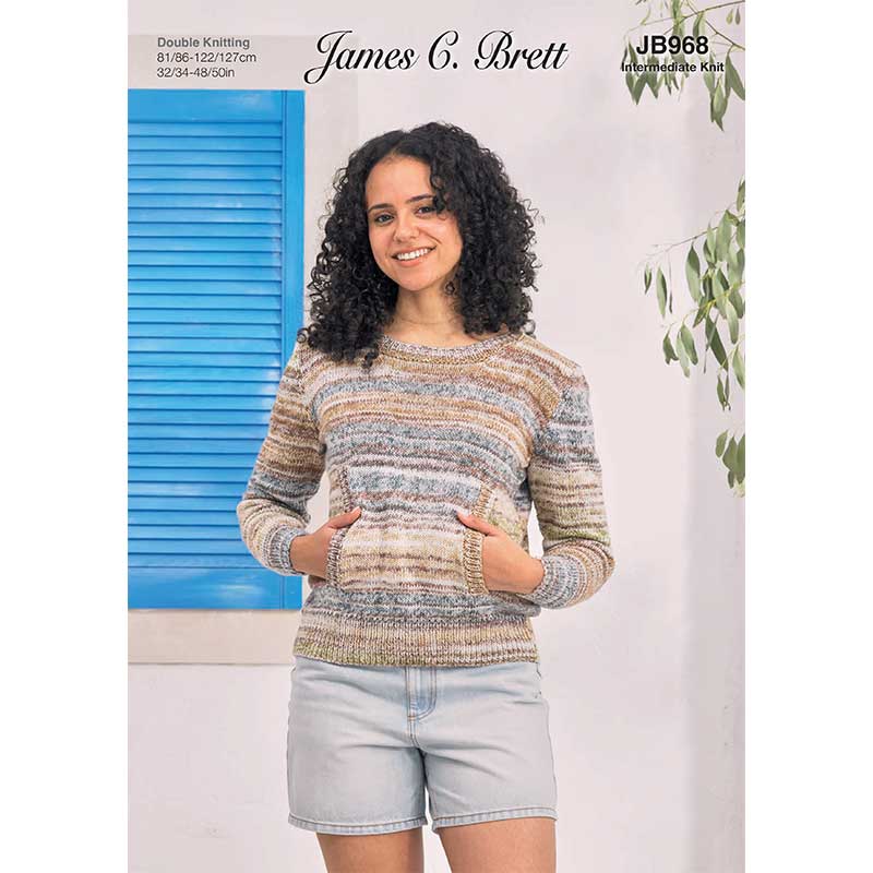 Sweater in James C Brett Cotton Waves Dk