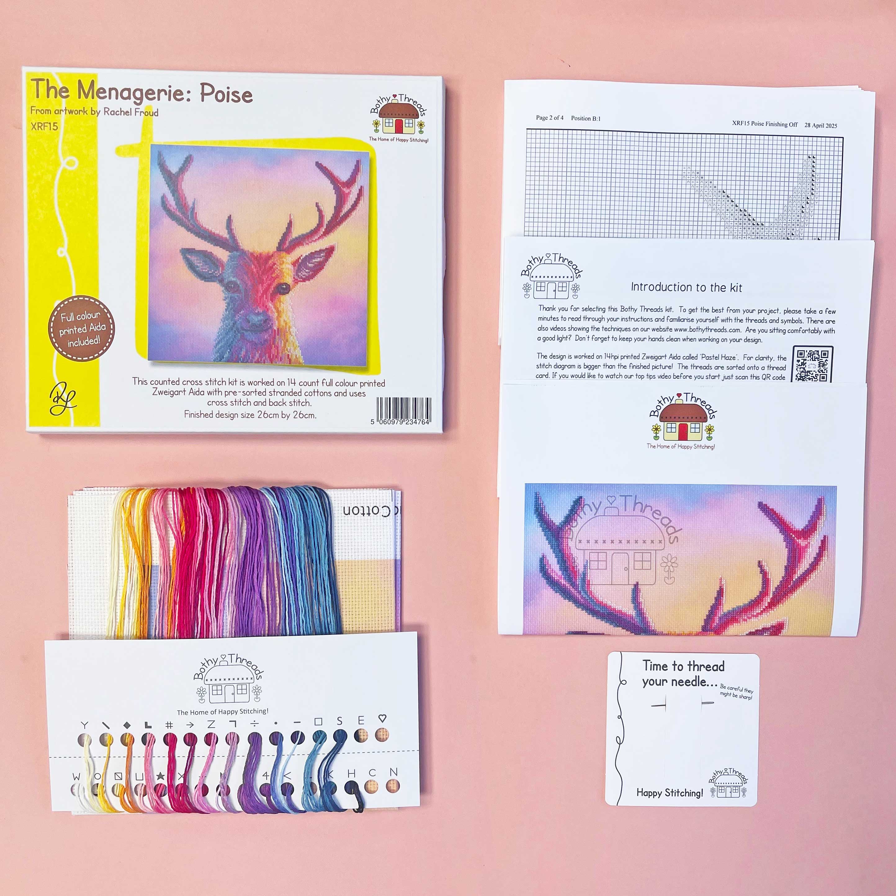 The Menagerie - Poise - Bothy Threads Cross Stitch Kit - Image 2